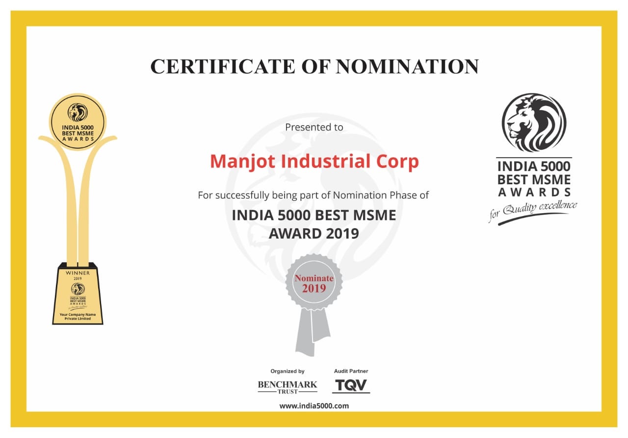 manjot industrial corporation certificate
